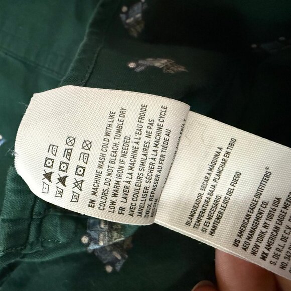 American Eagle Men's Button-Up Long Sleeve Shirt - Picture 7 of 7